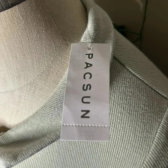 Pacsun Shortsleeve Side Tie Collared Quarter Button Tee NWT - Picture 8 of 13